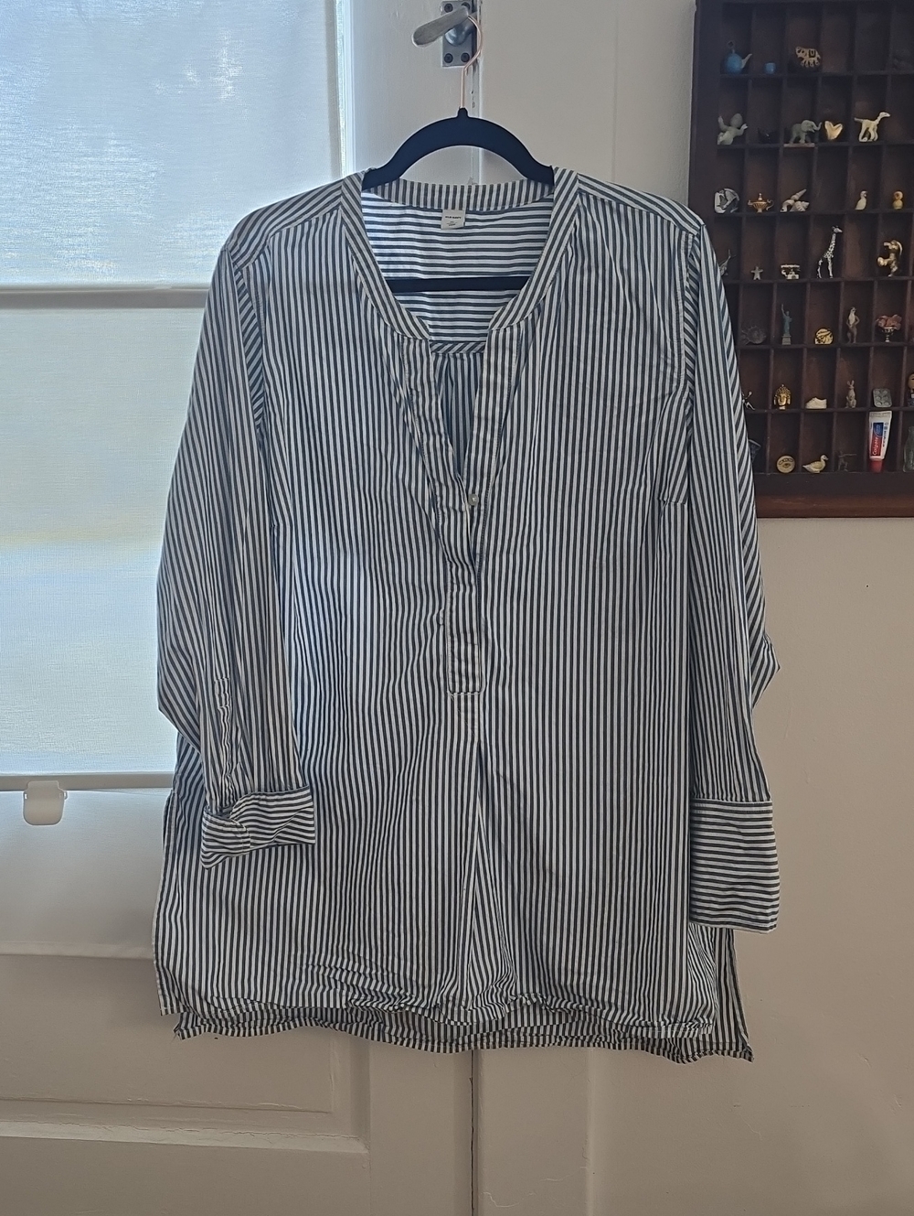 Old Navy Blue and White Striped Top